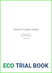 Geometric Complex Analysis