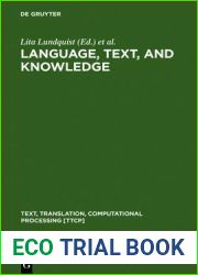 Language, Text, and Knowledge: Mental Models of Expert Communication (Text, Translation, Computational Processing [TTCP], 2)