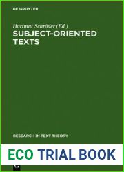 Subject-Oriented Texts: Languages for Special Purposes and Text Theory
