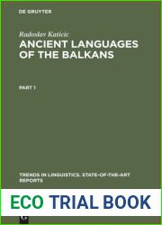 Ancient Languages of the Balkans: 1