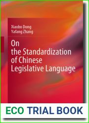 On the Standardization of Chinese Legislative Language