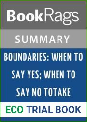 Summary and Study Guide Boundaries by Dr. Henry Cloud and Dr. John Townsend
