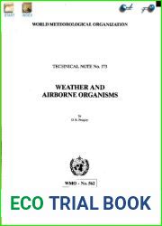 Weather and Airborne Organisms (World Meteorological Organization. Technical Note, No 173)