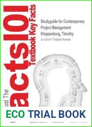Contemporary Project Management by Kloppenborg, Timothy, ISBN 9781285433356 - Study Guide