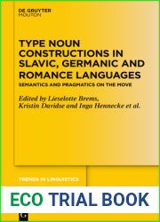 Type Noun Constructions in Slavic, Germanic and Romance Languages: Semantics and Pragmatics on the Move (Trends in Linguistics. Studies and Monographs [TiLSM], 352)