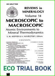 Microscopic to Macroscopic: Atomic Environments to Mineral Thermodynamics (Reviews in Mineralogy and Geochemistry Book 14)