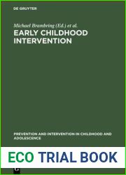 Early Childhood Intervention (Prevention and Intervention in Childhood and Adolescence)