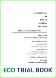 Introduction to linear algebra. Manual for instructors