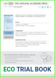 Methods to Foster Transparency and Reproducibility of Federal Statistics