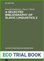A Selected Bibliography of Slavic Linguistics. Two Volumes Complete.