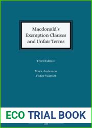 Macdonald|s Exemption Clauses and Unfair Terms