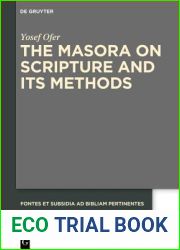 The Masora on Scripture and Its Methods