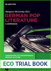 German Pop Literature: A Companion (Companions to Contemporary German Culture, 5)