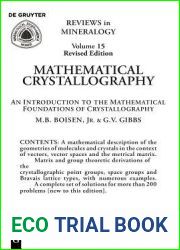 Mathematical Crystallography (Reviews in Mineralogy and Geochemistry, 15)