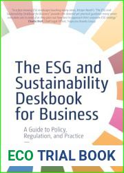The ESG and Sustainability Deskbook for Business: A Guide to Policy, Regulation, and Practice