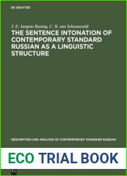 The sentence intonation of contemporary standard Russian as a linguistic structure