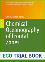 Chemical Oceanography of Frontal Zones (The Handbook of Environmental Chemistry 116)