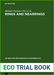 Rings and Nearrings: Proceedings of the International Conference of Algebra in Memory of Kostia Beidar, Tainan, Taiwan, March 6-12, 2005 (De Gruyter Proceedings in Mathematics)