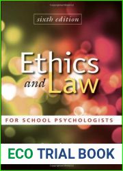 Ethics and Law for School Psychologists by Susan Jacob (2010-11-30)
