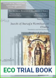Jacob of Sarug|s Homilies on Elisha: Metrical Homilies of Mar Jacob of Sarug