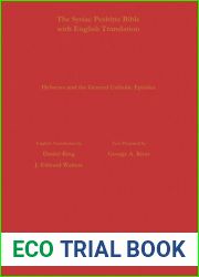 Hebrews and General Epistles According to the Syriac Peshitta Version with English Translation
