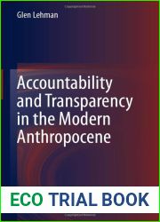 Accountability and Transparency in the Modern Anthropocene