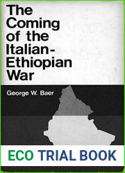 The Coming of the Italian-Ethiopian War