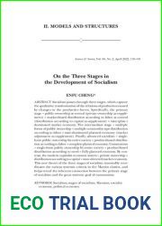 On the Three Stages in the Development of Socialism