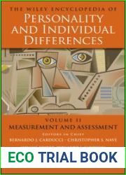 The Wiley Encyclopedia of Personality and Individual Differences, Measurement and Assessment