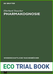 Pharmakognosie: Biogene Arzneimittel, Teil 3 (Wissenschaftliche Taschenbucher, 241) (German Edition)
