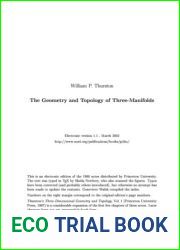 The Geometry and Topology of Three-Manifolds