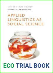 Applied Linguistics as Social Science (Advances in Applied Linguistics)
