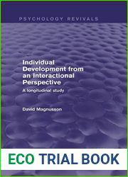 Individual Development from an Interactional Perspective (Psychology Revivals): A Longitudinal Study