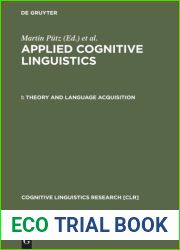 Applied Cognitive Linguistics