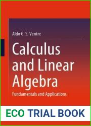 Calculus and Linear Algebra: Fundamentals and Applications