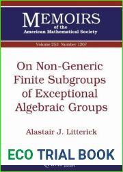 On Non-generic Finite Subgroups of Exceptional Algebraic Groups (Memoirs of the American Mathematical Society)