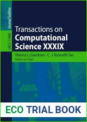 Transactions on Computational Science XXXIX (Lecture Notes in Computer Science Book 13460)