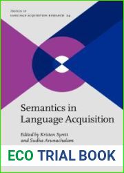 Semantics in Language Acquisition (Trends in Language Acquisition Research)