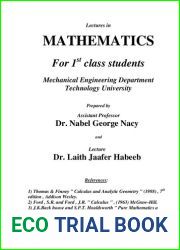Lectures in Mathematics for 1st Class Students