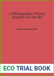 A Bibliography of Early English Law Books