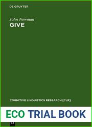 Give (Topics in English Linguistics) by John Newman (1996-05-22)