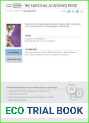 Impact of the Global Medical Supply Chain on SNS Operations and Communications
