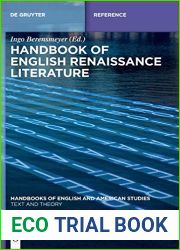 Handbook of English Renaissance Literature (Handbooks of English and American Studies, 10)
