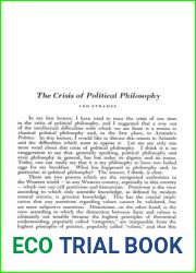 The Crisis of Political Philosophy”