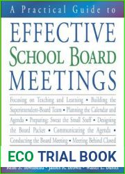 A Practical Guide to Effective School Board Meetings