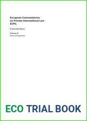 European commentaries on private international law
