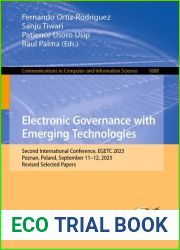 Electronic Governance with Emerging Technologies: Second International Conference, EGETC 2023, Poznan, Poland, September 11-12, 2023, Revised Selected … in Computer and Information Science)