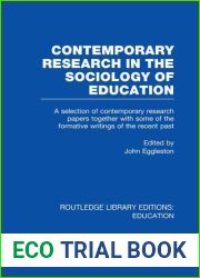 Contemporary Research in the Sociology of Education (RLE Edu L) (Routledge Library Editions: Education)