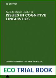 Issues in Cognitive Linguistics: 1993 Proceedings of the International Cognitive Linguistics Conference