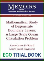 Mathematical Study of Degenerate Boundary Layers: A Large Scale Ocean Circulation Problem (Memoirs of the American Mathematical Society)